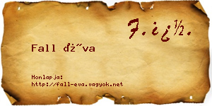 Fall Éva névjegykártya