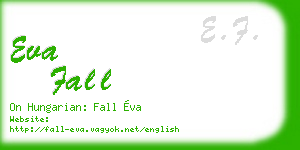 eva fall business card
